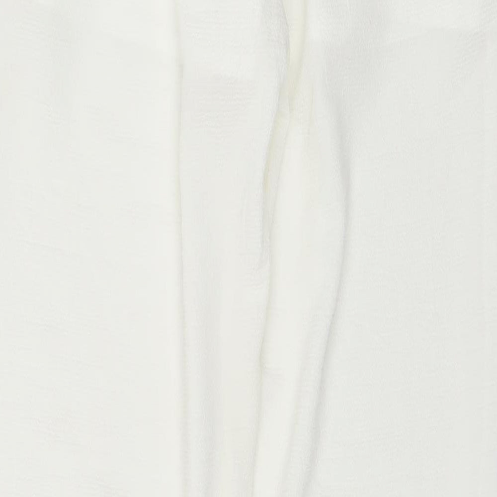 Womens UK Size 8 Glamorous Regular Fit Harem White Trousers