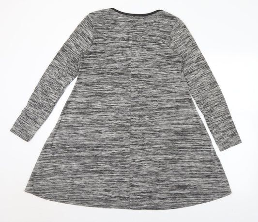 Womens UK Size 10 Cameo Grey Tunic Jumper