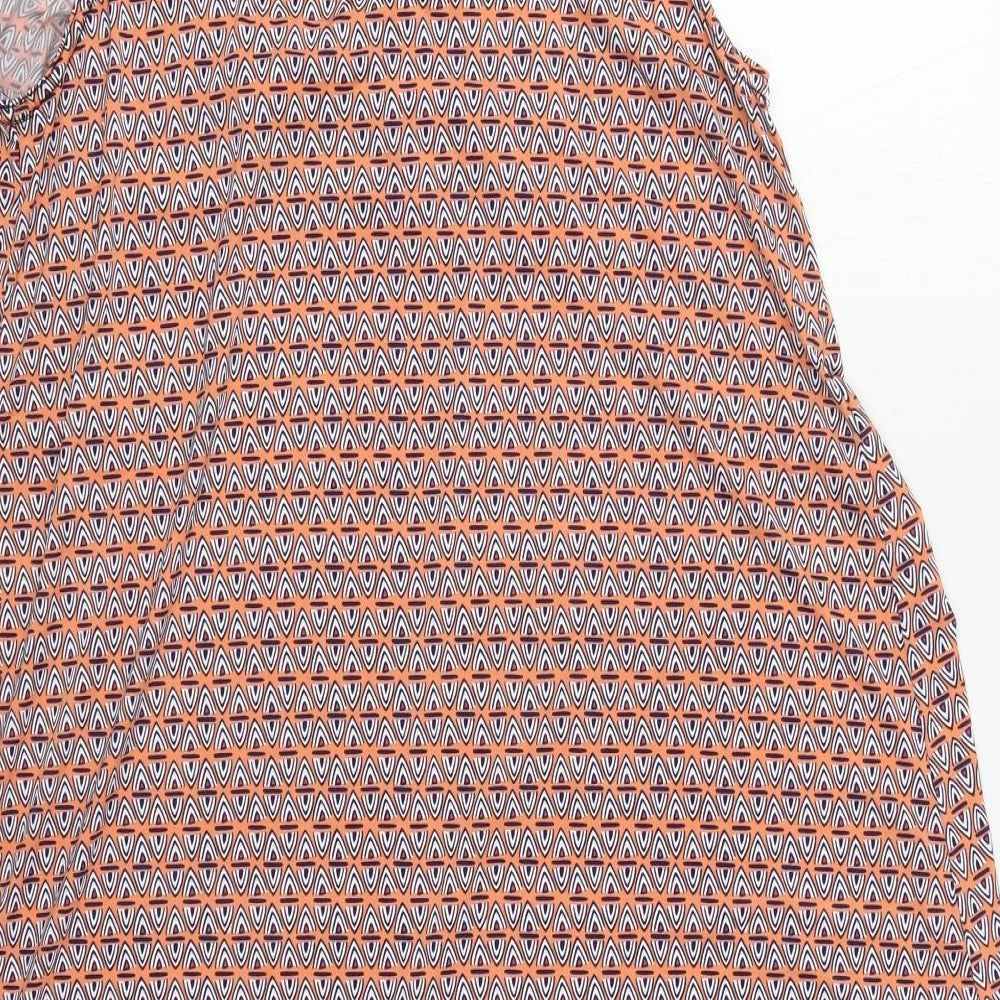 Womens UK Size M Preworn Orange Tunic Tank