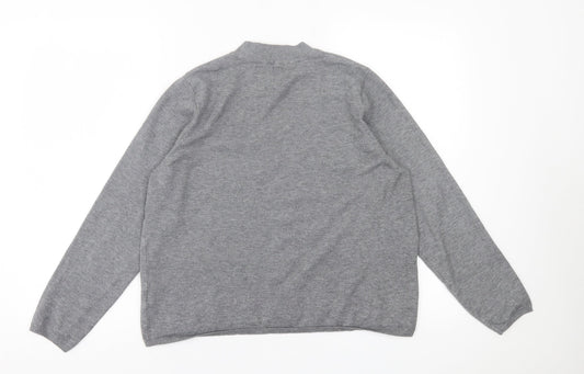 Primark Womens Grey Crew Neck Polyester Pullover Jumper Size L