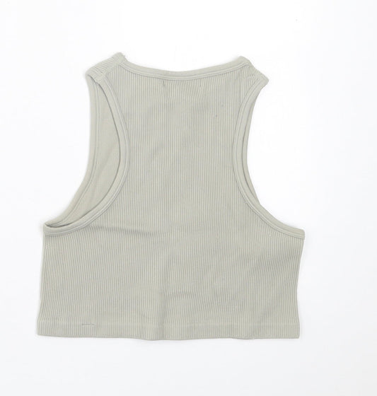 Womens UK Size M Dunnes Stores Green Cropped Tank