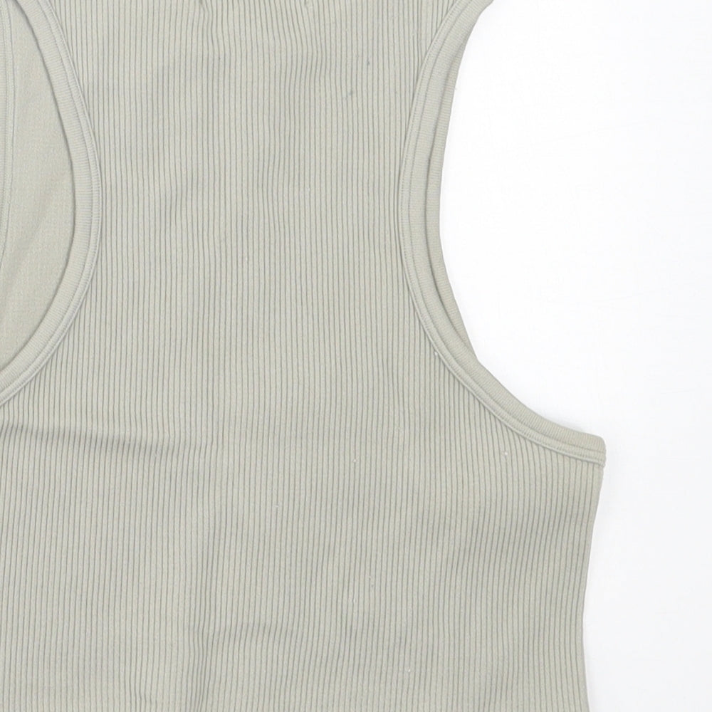 Womens UK Size M Dunnes Stores Green Cropped Tank