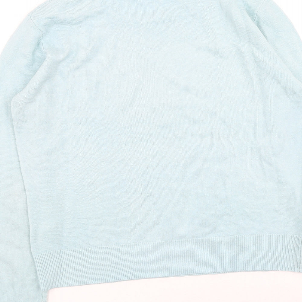 Primark Womens Blue Round Neck Acrylic Pullover Jumper Size 12