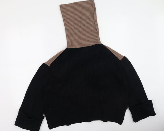 Womens UK Size M Apricot Multicoloured Pullover Jumper