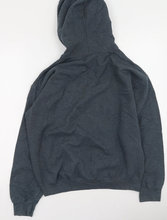 Gildan Womens Grey  Cotton Pullover Hoodie Size M