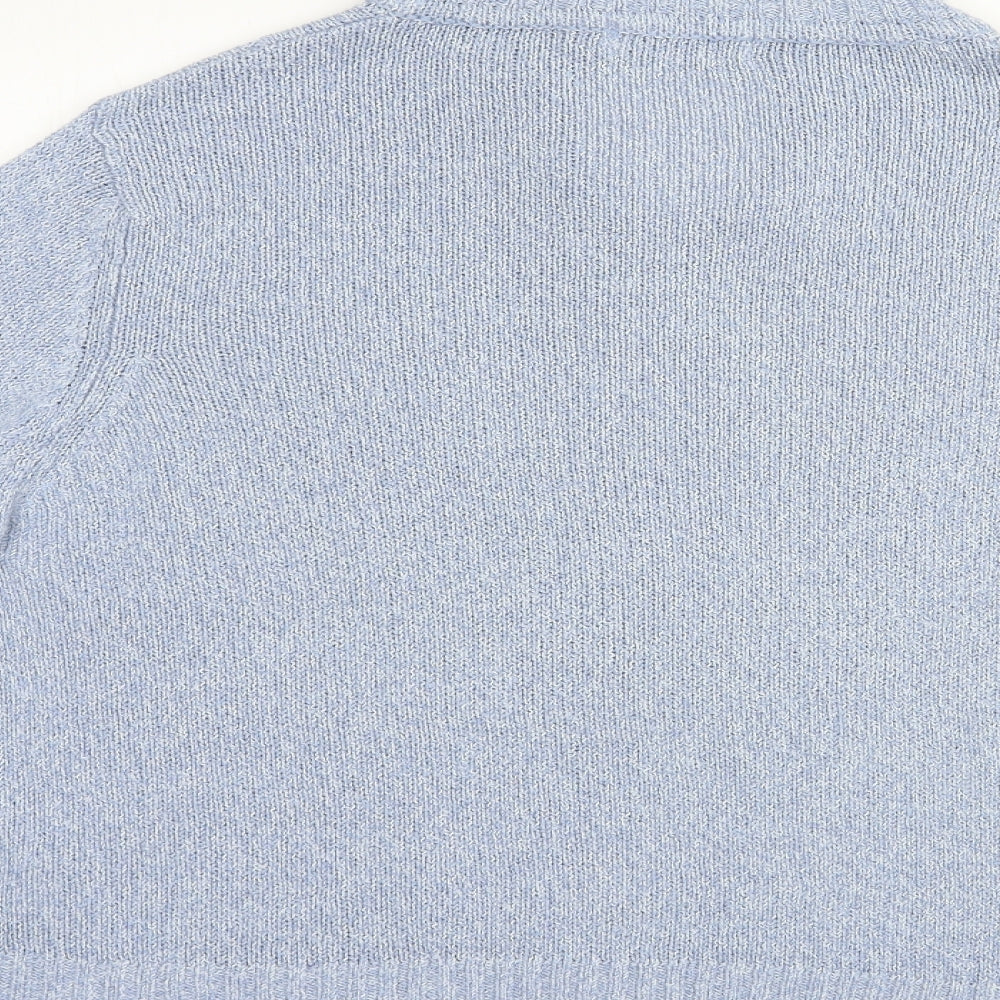 Womens UK Size 18 Pure & Natural Blue Pullover Jumper