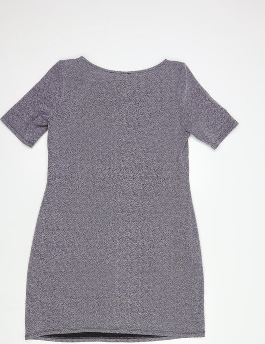 George Womens Purple Polyester Pencil Dress Size 12 Boat Neck Pullover