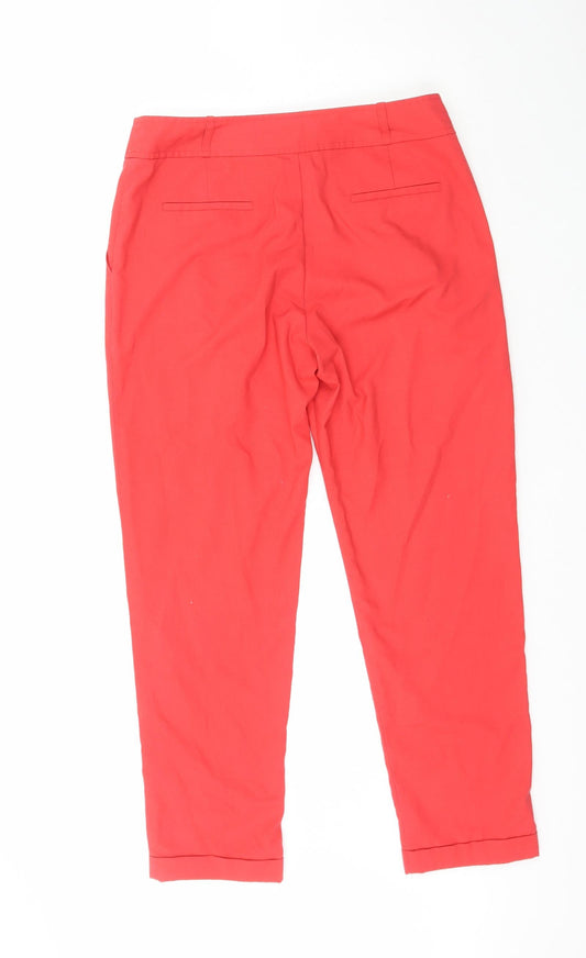 Womens UK Size 10 NEXT Regular Fit Orange Trousers