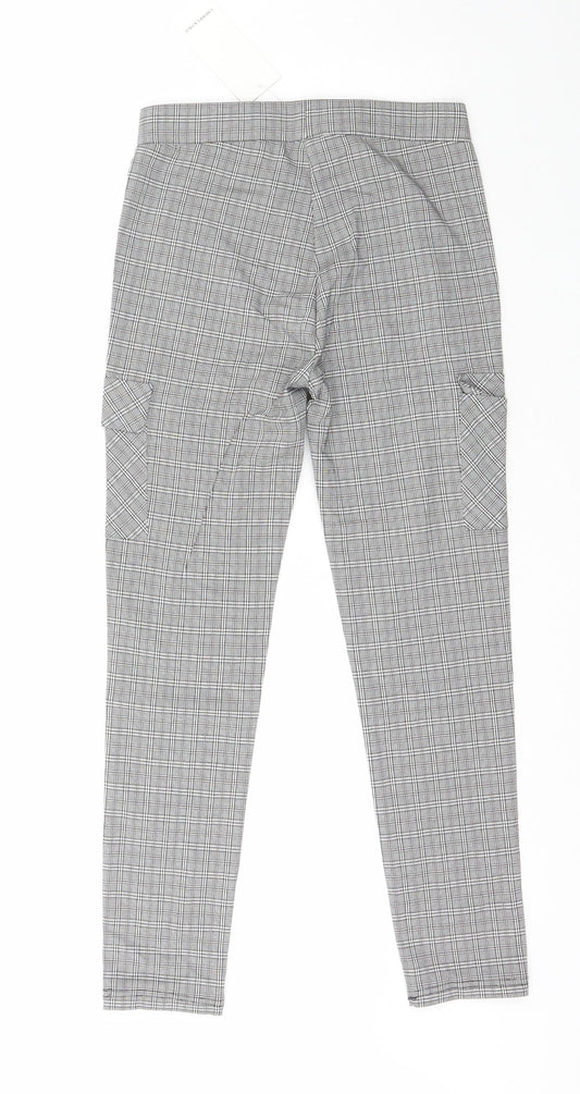 Womens UK Size M Cherry Koko Regular Fit Grey Trousers