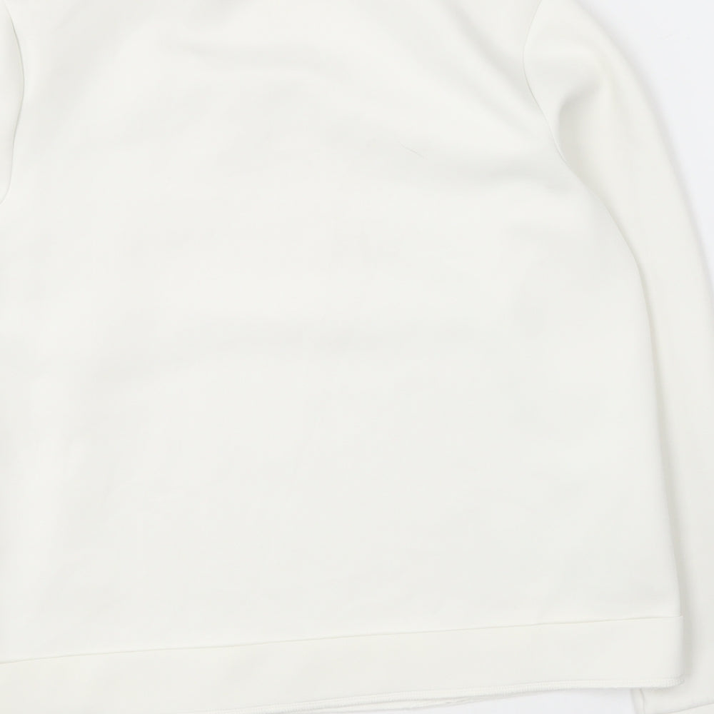 ESMARA Womens Ivory Polyester Pullover Sweatshirt Size M