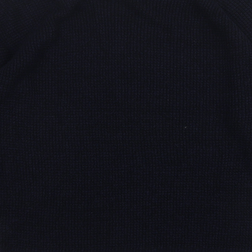 Pep&Co Mens Blue Round Neck Acrylic Pullover Jumper Size L
