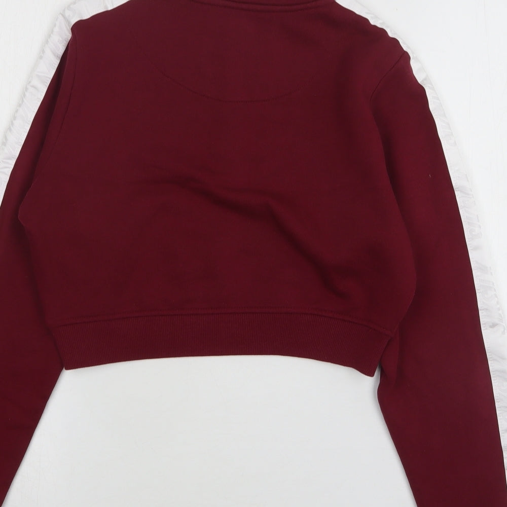 SikSilk Womens Purple Cotton Pullover Sweatshirt Size 8 - Cropped