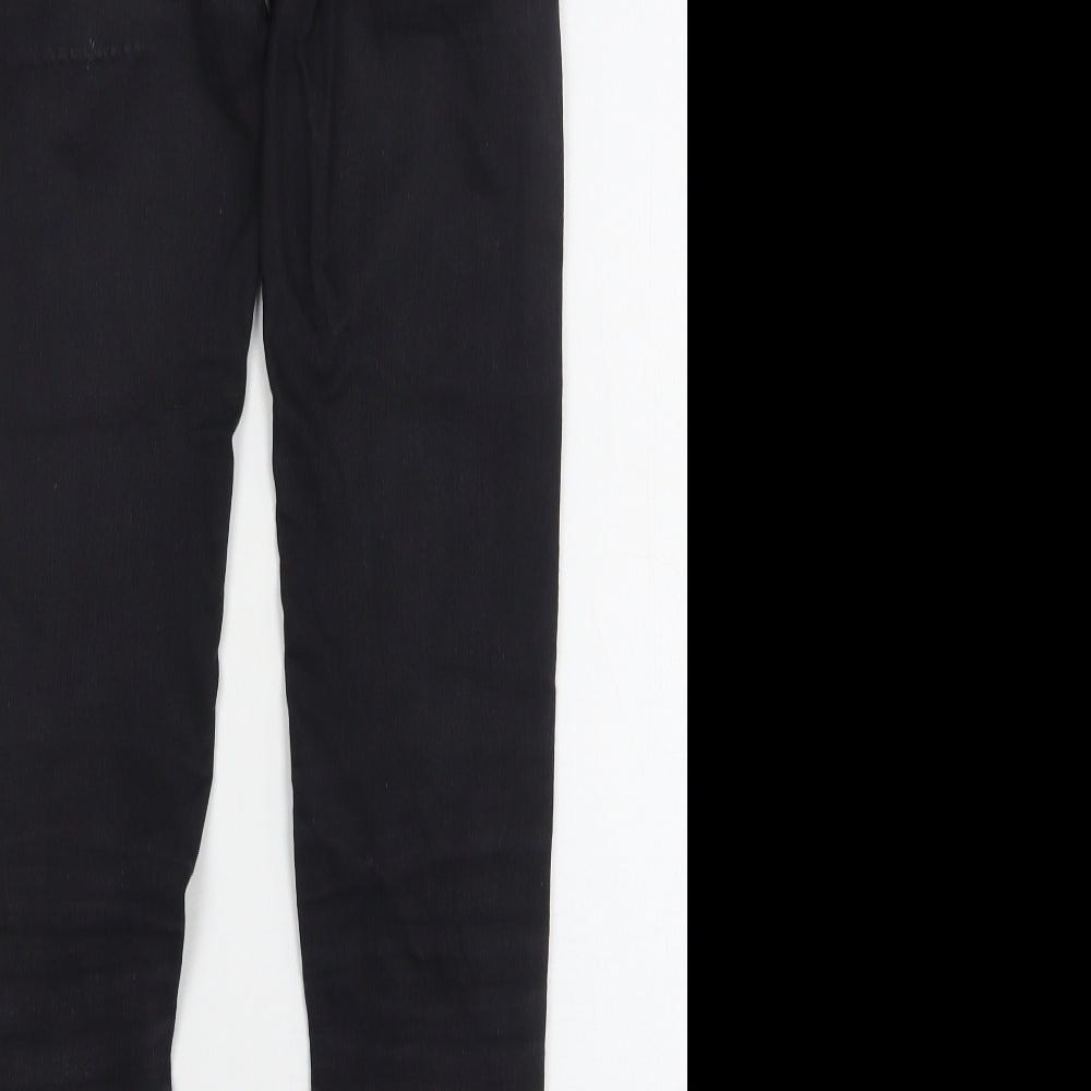 Topshop Womens Black Cotton Skinny Jeans Size 24 in L29 in Regular
