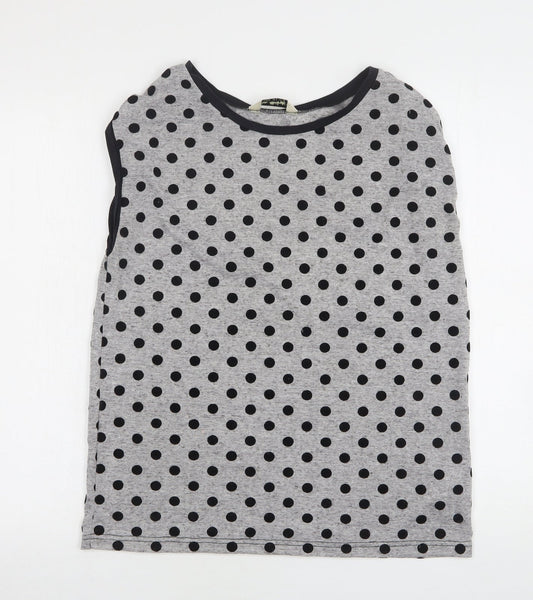 Womens UK Size 10 Miss Selfridge Grey Basic Tank