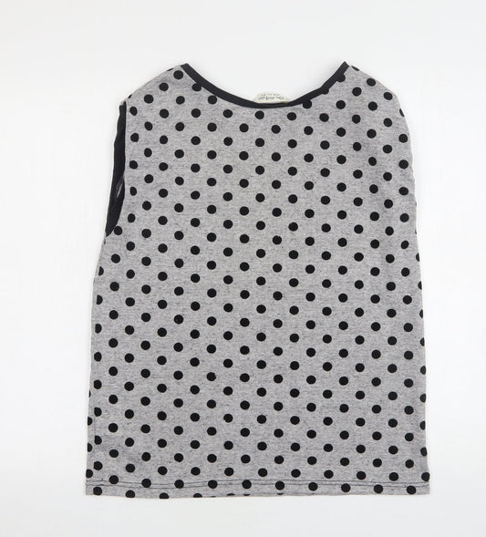 Womens UK Size 10 Miss Selfridge Grey Basic Tank