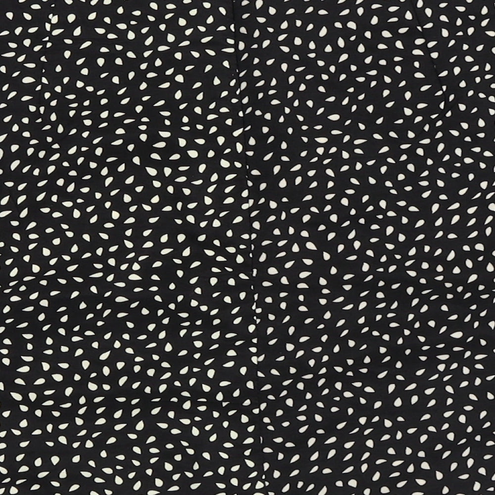 SheIn Womens Black Geometric Polyester A-Line Skirt Size M