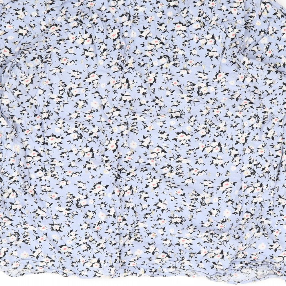 Papaya Womens Multicoloured Floral Viscose Kimono Blouse Size 10 V-Neck