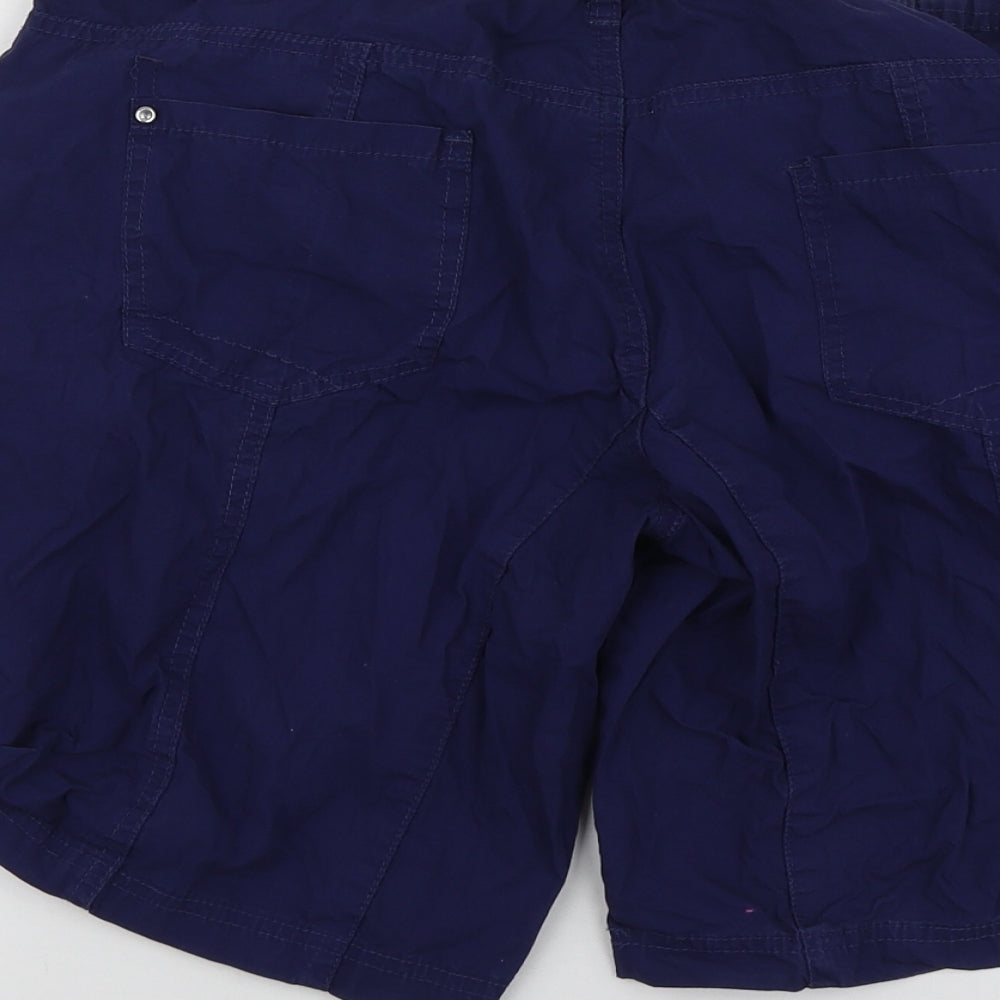 Dunnes Stores Womens Blue  Cotton Bermuda Shorts Size 10 L15 in Regular