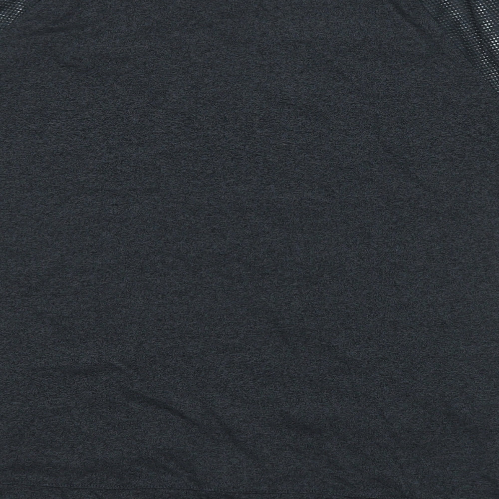 George Womens Grey Cotton Basic T-Shirt Size 16 Round Neck