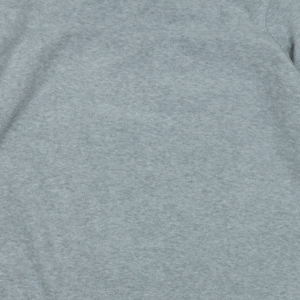 DASH Womens Grey Collared Geometric Polyester Pullover Jumper Size 12