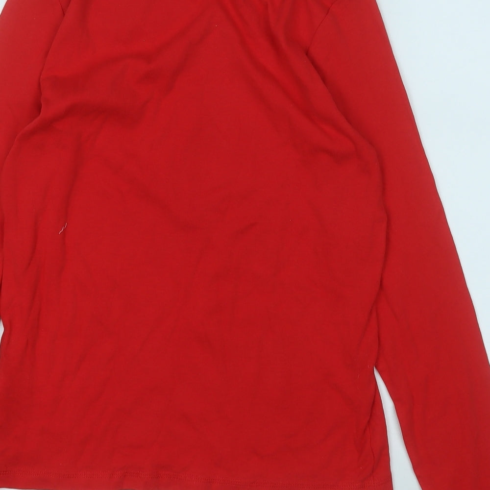 Womens UK Size S Dunnes Stores Red Basic T-Shirt
