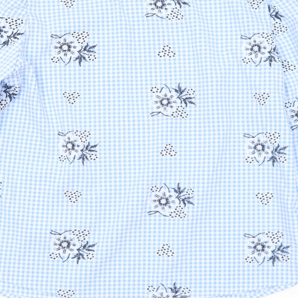 Womens UK Size S Pieces Blue Basic Blouse