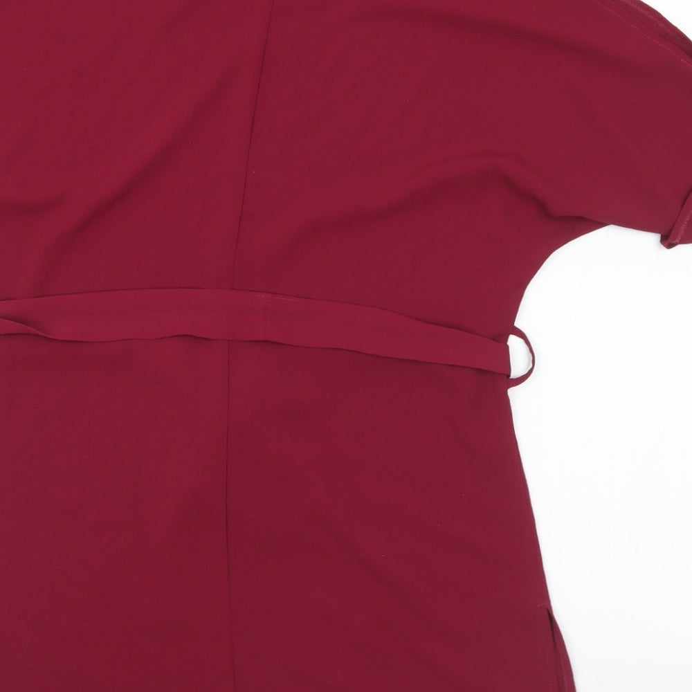 Primark Womens Purple Polyester Tunic Blouse Size 4 Round Neck