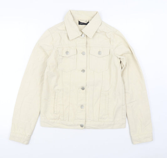 I SAW IT FIRST Womens Beige Jacket Size 6 Button