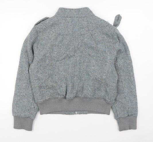 E-vie Womens Blue Jacket Size 18 Button