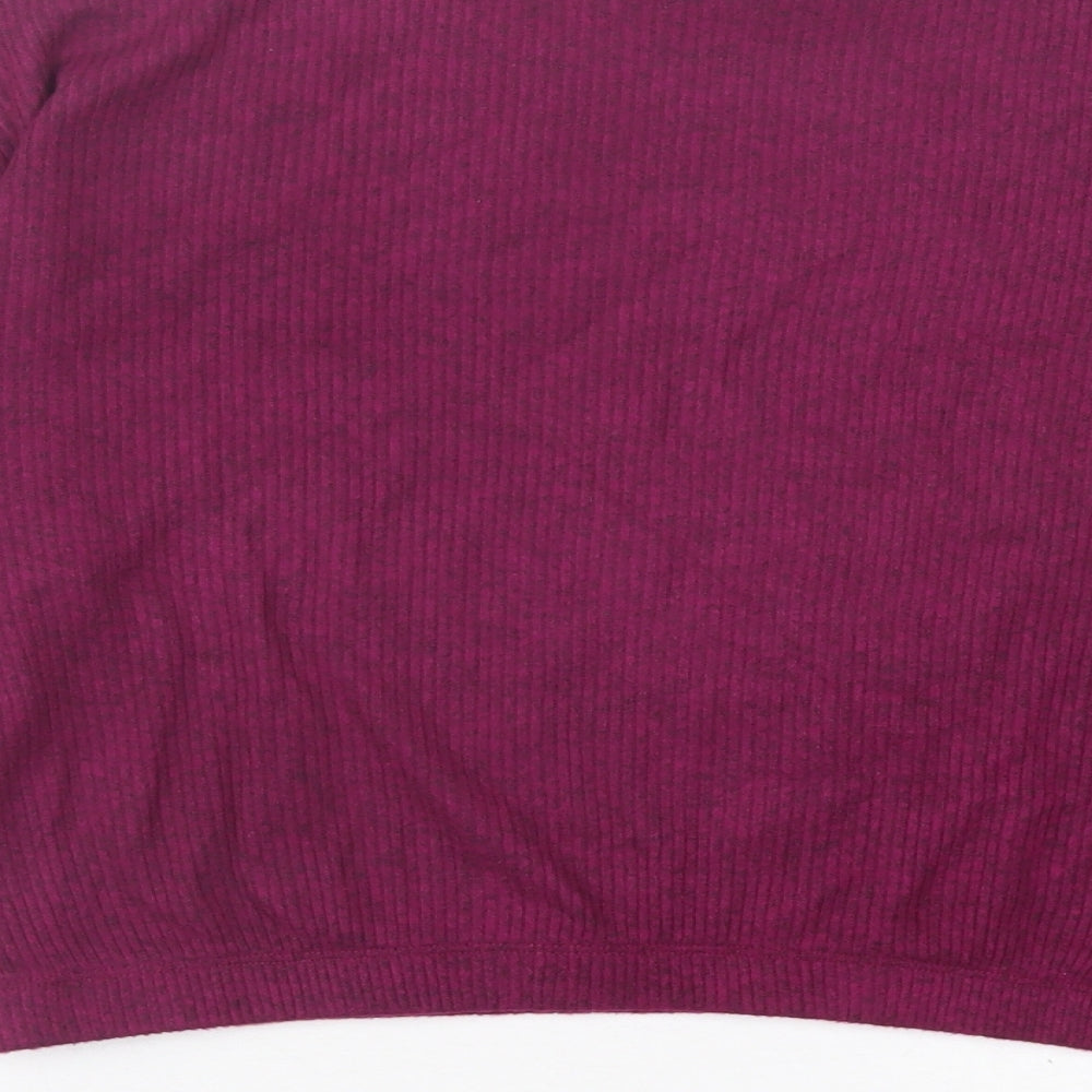Womens UK Size S Only Purple Cropped T-Shirt