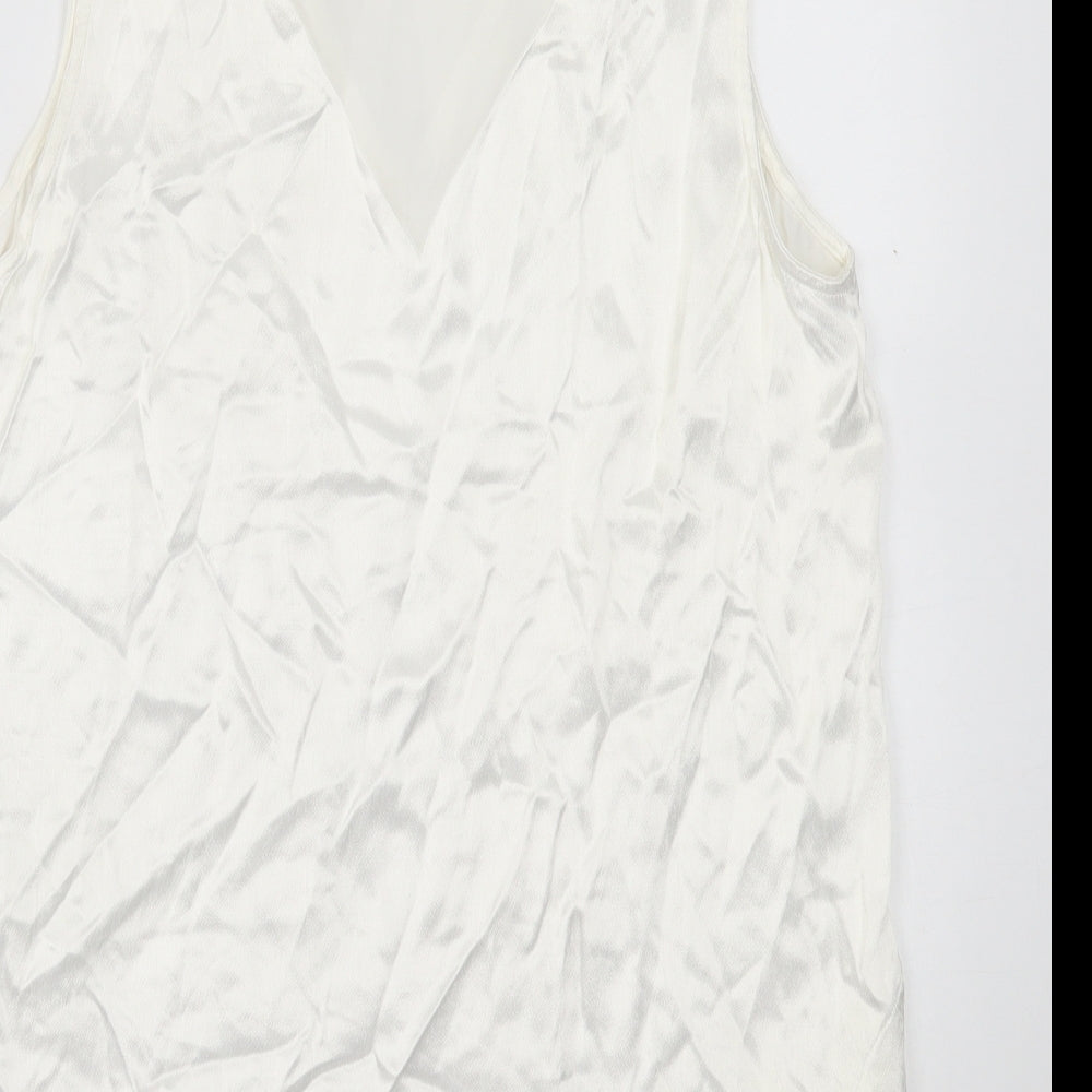 Womens UK Size 12 NEXT White Basic Tank