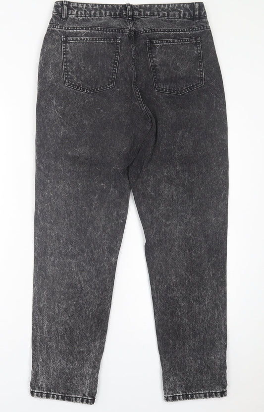 ASOS Womens Black Cotton Straight Jeans Size 28 in L32 in Regular Button