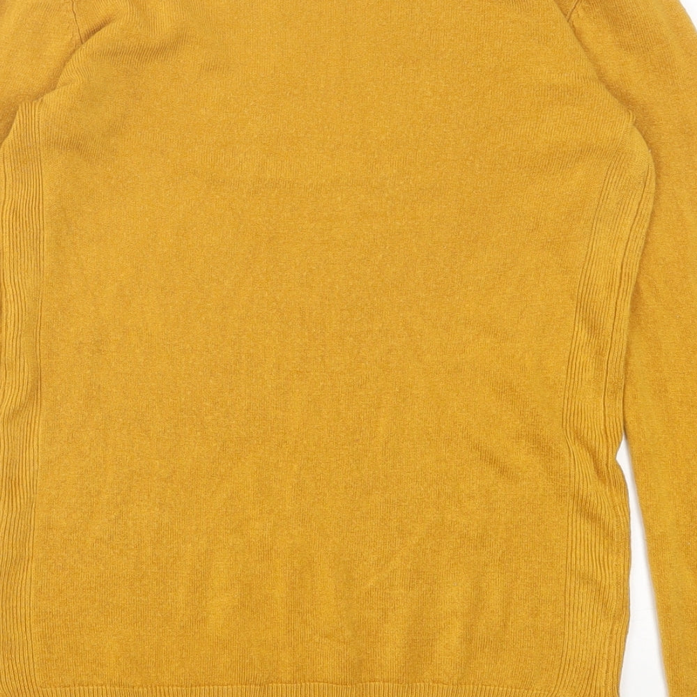 Atmosphere Womens Yellow Crew Neck Acrylic Pullover Jumper Size 6