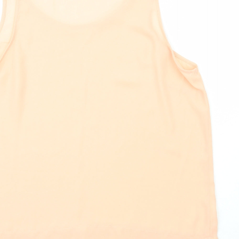 Primark Womens Pink Polyester Basic Tank Size 14 Scoop Neck