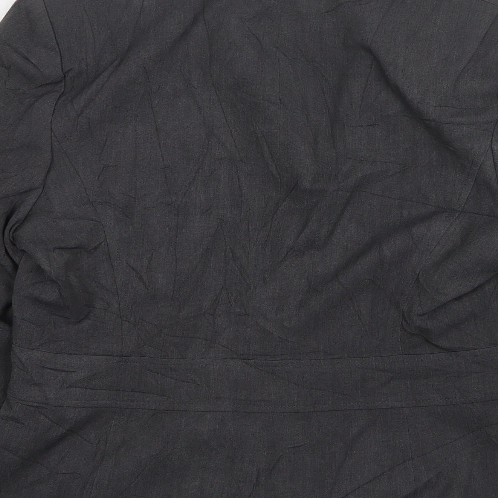 BHS Womens Grey Polyester Jacket Suit Jacket Size 14