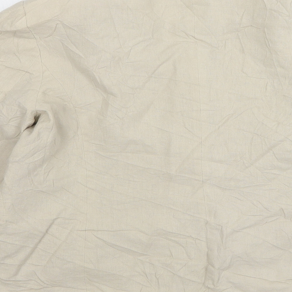 Bonmarché Womens Beige  Linen Jacket Suit Jacket Size 14