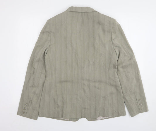 George Womens Green Polyester Jacket Suit Jacket Size 14