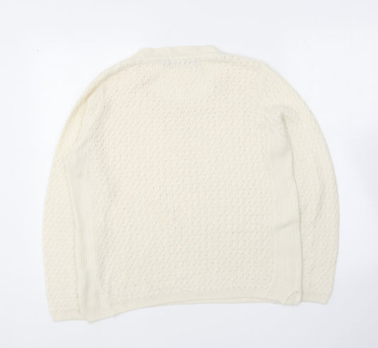 Womens UK Size S EWM Ivory Pullover Jumper