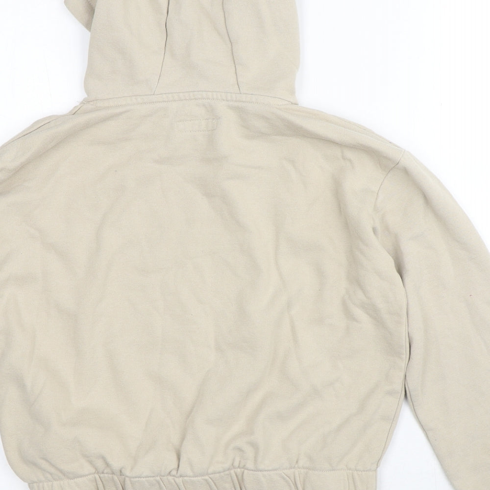 Primark Girls Beige Cotton Pullover Hoodie Size 10-11 Years - Inspire