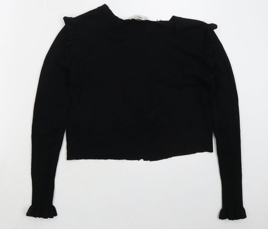 Womens UK Size S Zara Black Cardigan Jumper