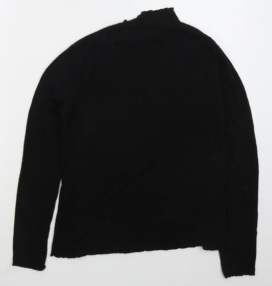 Primark Womens Black Mock Neck Polyester Pullover Jumper Size 12
