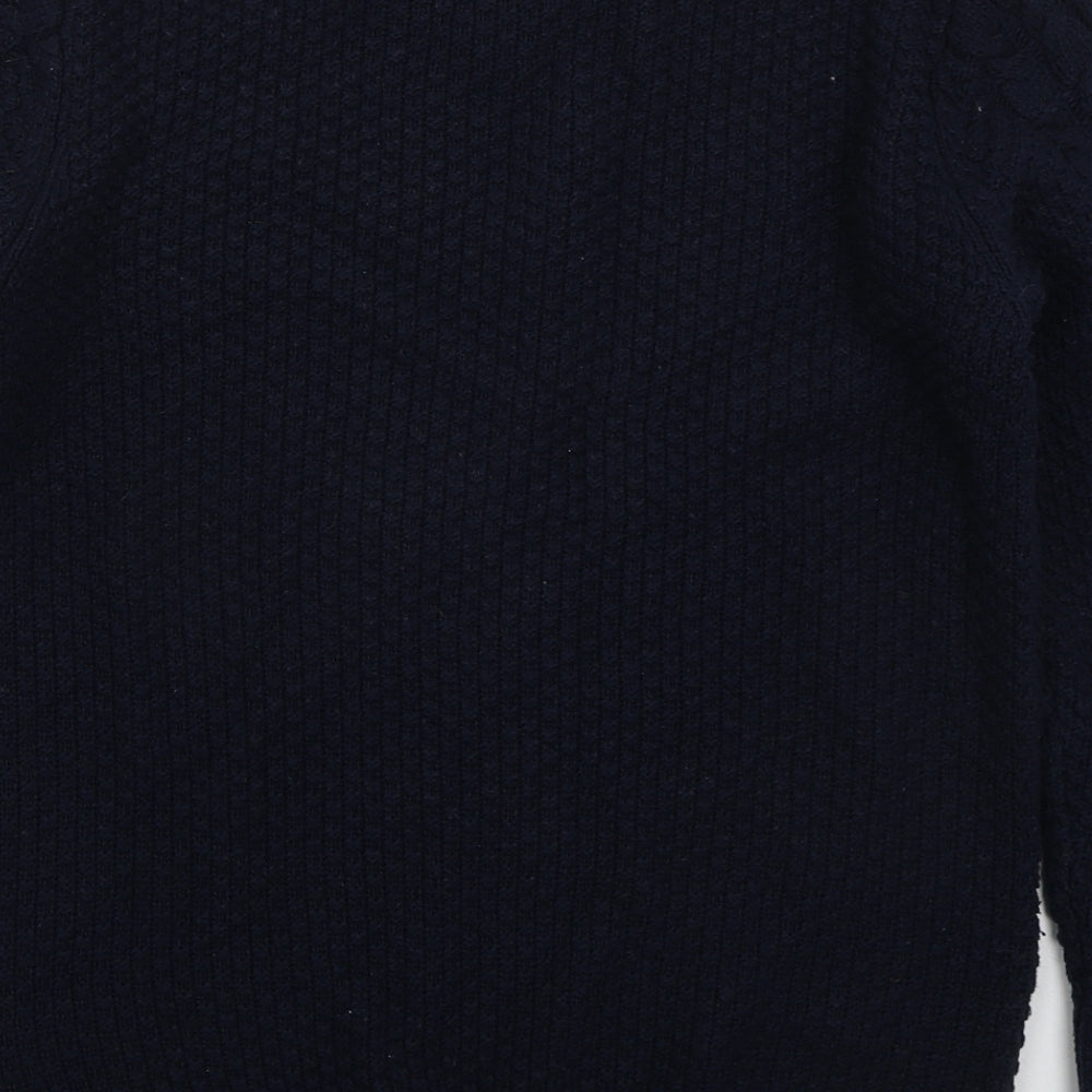 Matalan Mens Blue Crew Neck Acrylic Pullover Jumper Size M