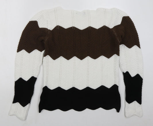 Womens UK Size L Select Brown Pullover Jumper