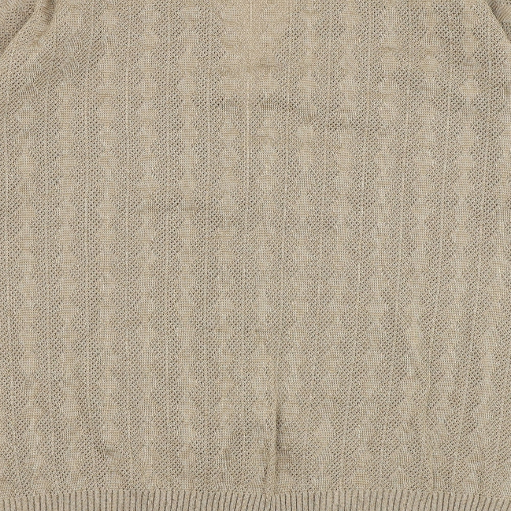 Maidment Womens Brown V-Neck Polyester Cardigan Jumper Size M