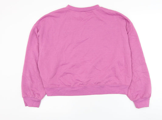 H&M Womens Purple Cotton Cape Sweatshirt Size M Pullover