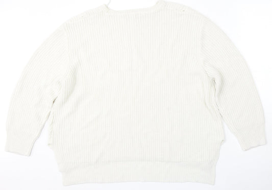 Womens UK Size XL Peacocks White Pullover Jumper