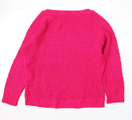 Womens UK Size L Internacionale Pink Pullover Jumper