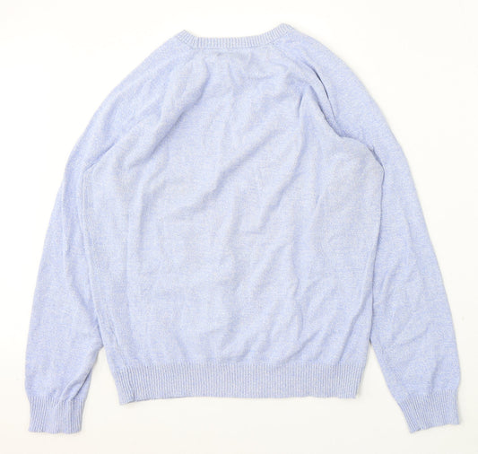 Primark Womens Blue Round Neck Cotton Pullover Jumper Size L