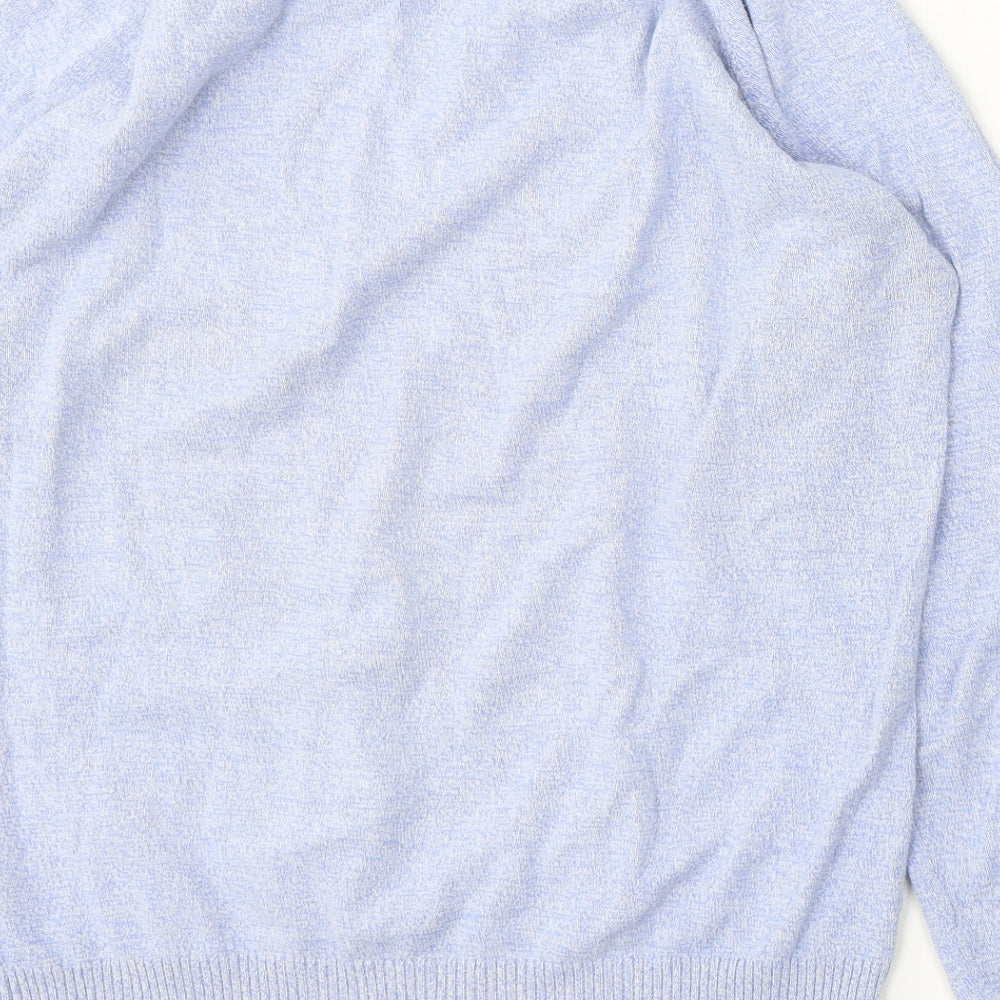 Primark Womens Blue Round Neck Cotton Pullover Jumper Size L