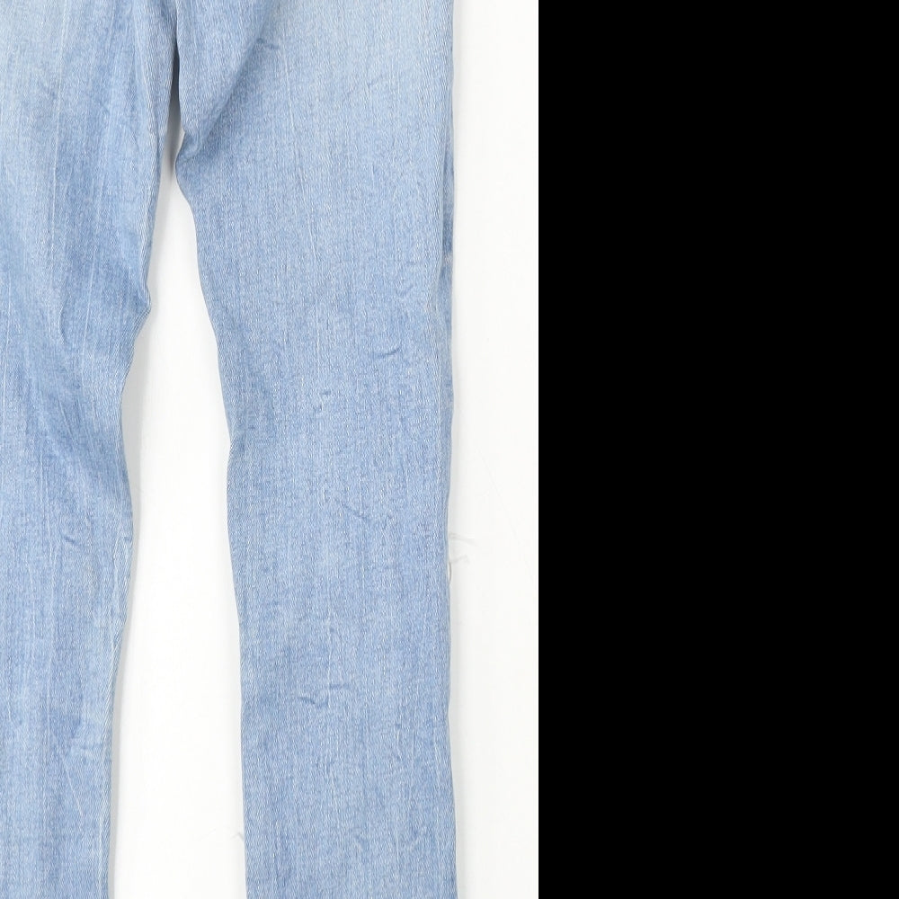 River Island Girls Blue Cotton Straight Jeans Size 11 Years Regular